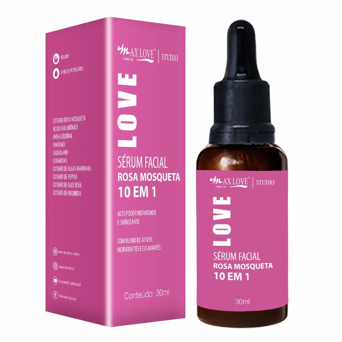 Sérum Facial Rosa Mosqueta 10 em 1