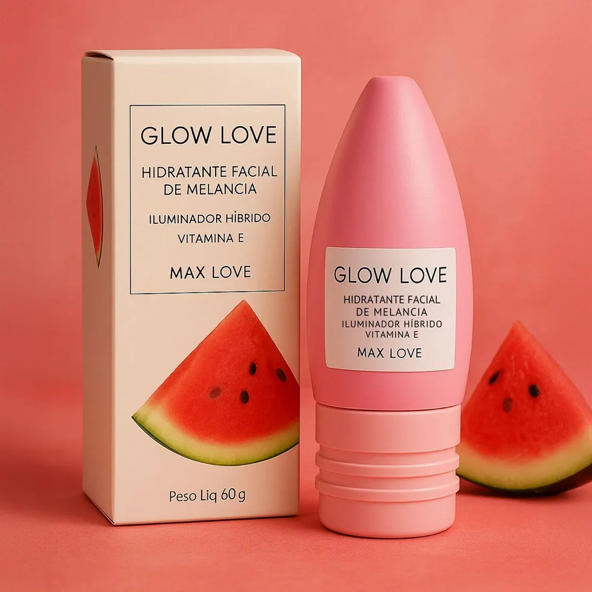 Hidratante Facial Melancia Glow Love Max Love 60g