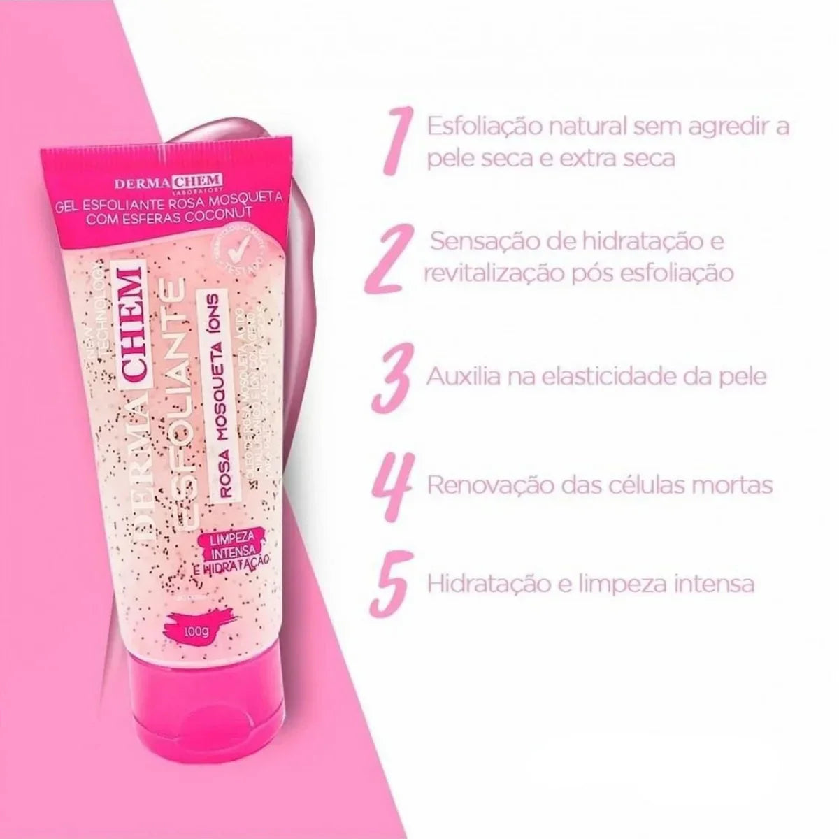 Gel Esfoliante Rosa Mosqueta 100g