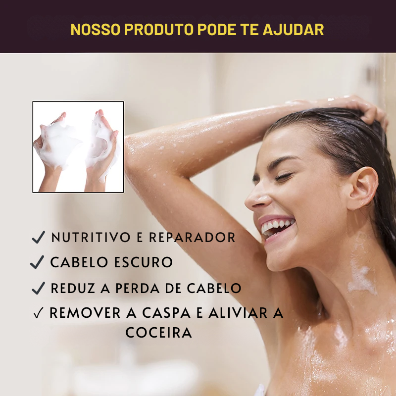 Shampoo de Tintura de Cabelo de Ervas Naturais