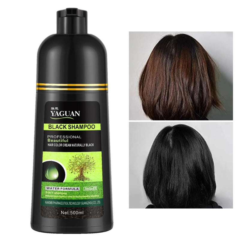 Shampoo Preto 3 em 1 – Coloração Instantânea e Natural
