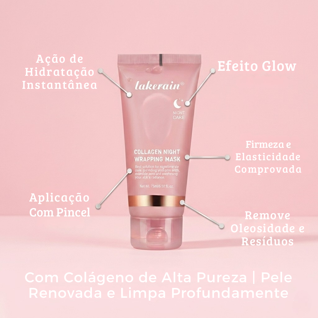 Máscara Facial Peel Off com Colágeno + Pincel Aplicador (75ml)