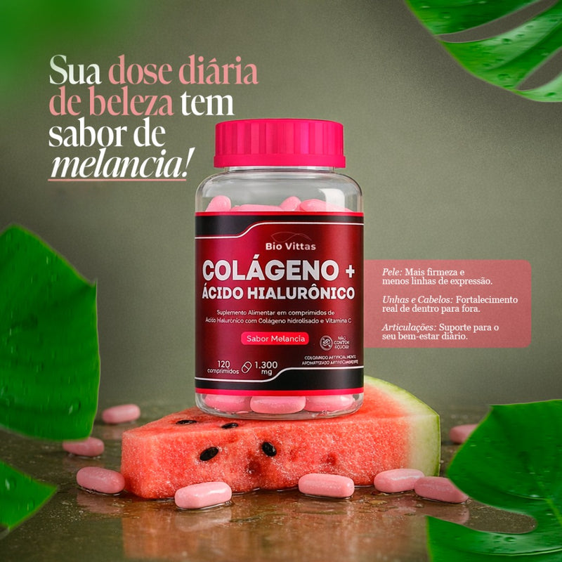 Colágeno + Ácido Hialurônico 120 cápsulas